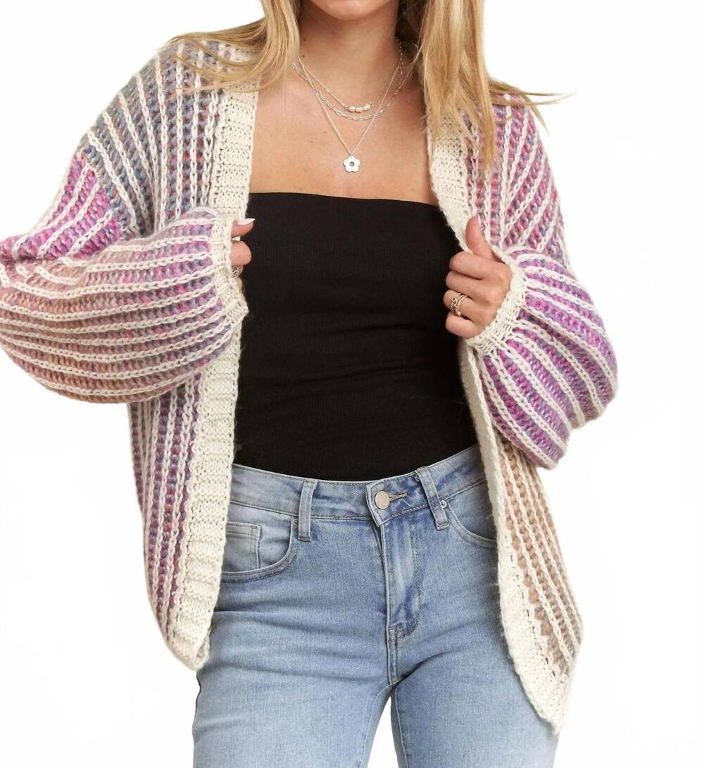 NEW MADELYN ombre sweater cardigan in pink